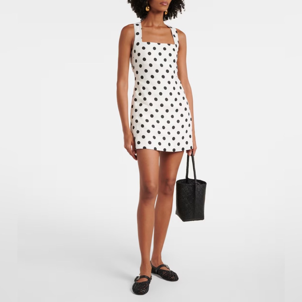Posse Polka-Dot Linen Mini Dress - Alice Dress -Size XXS